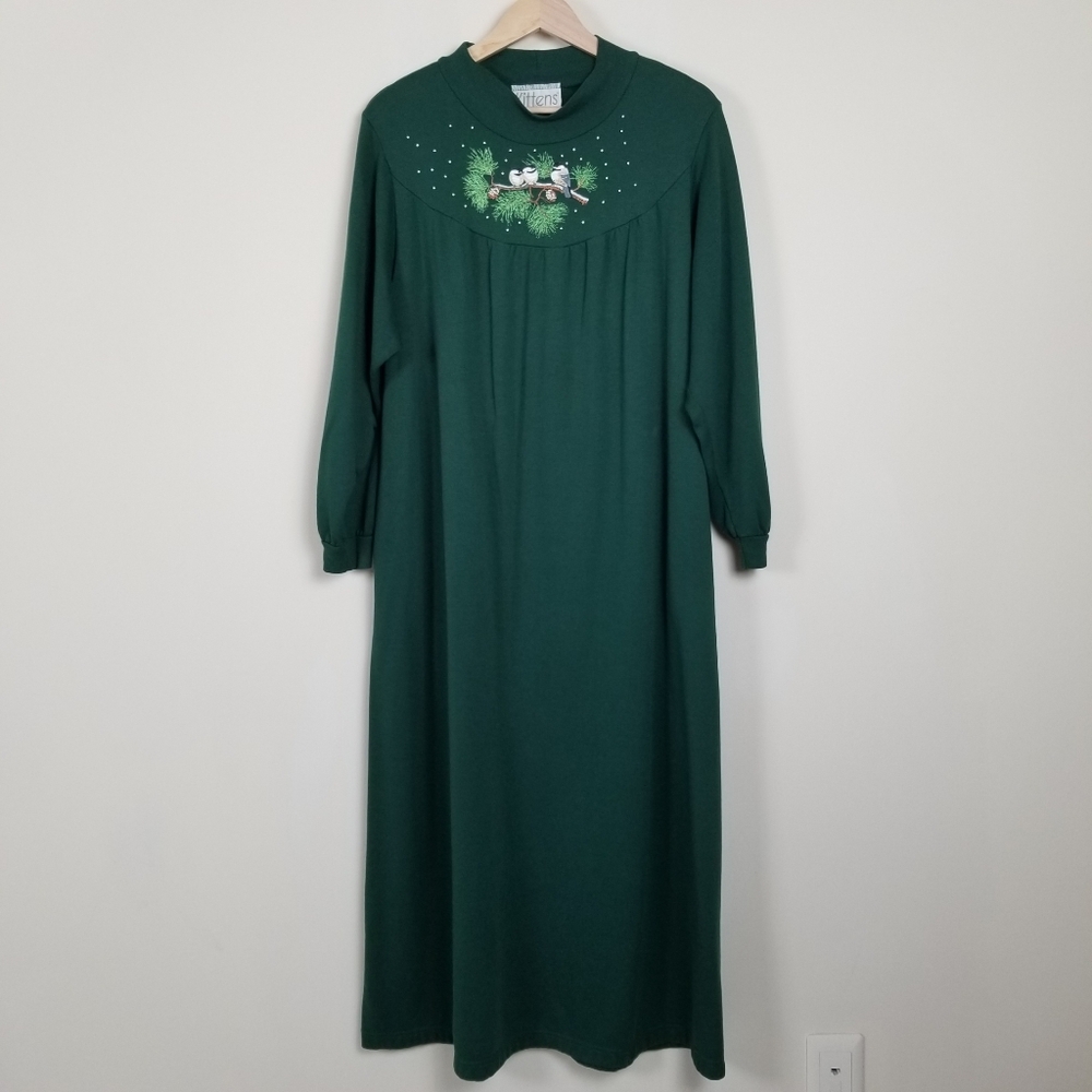 Kittens Vintage Night Gown Chickadee Bird Bust 23 L/XL